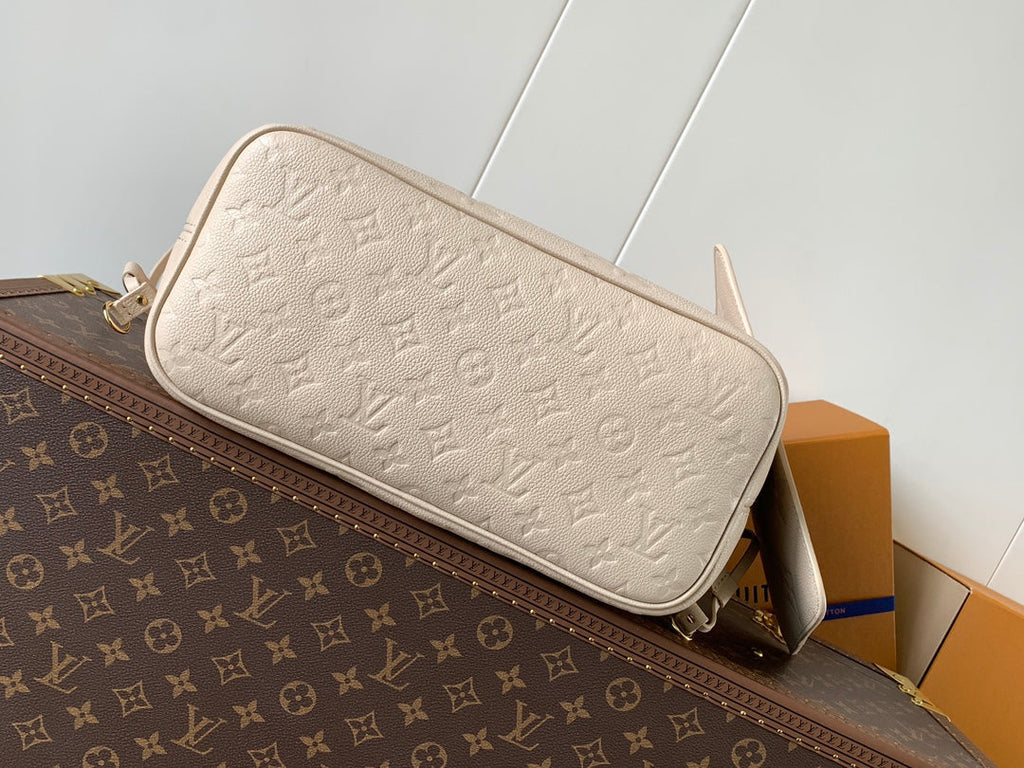 NEVERFULL 32 LIGHT BEIGE MONOGRAM EMPREINTE LEATHER