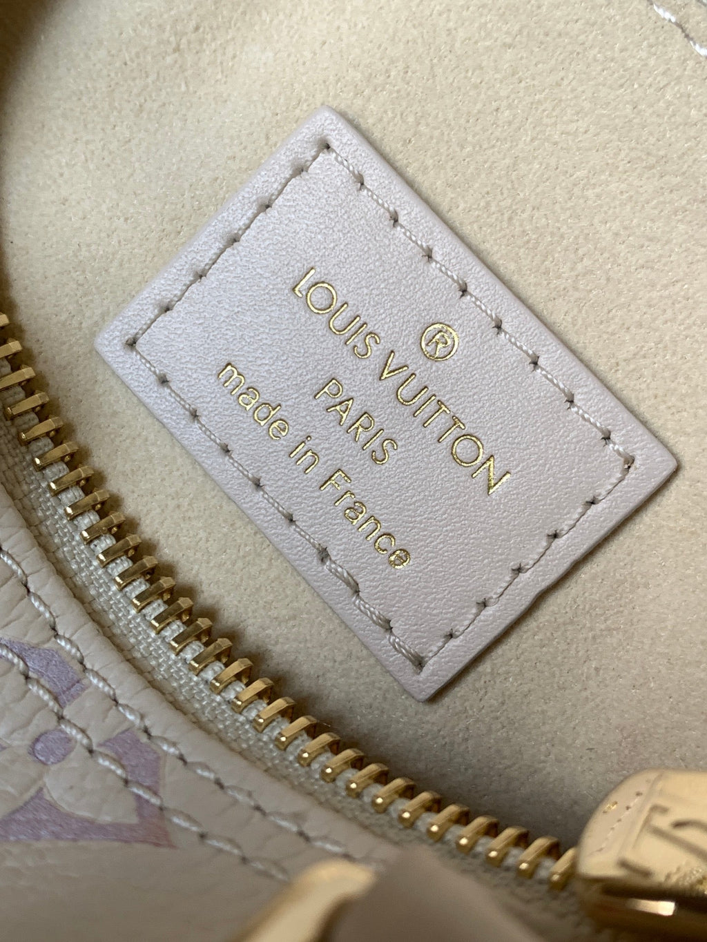 LV 25S NANO SPEEDY 16 IN BEIGE DREAM EMBOSSED TEXTURED CALFSKIN