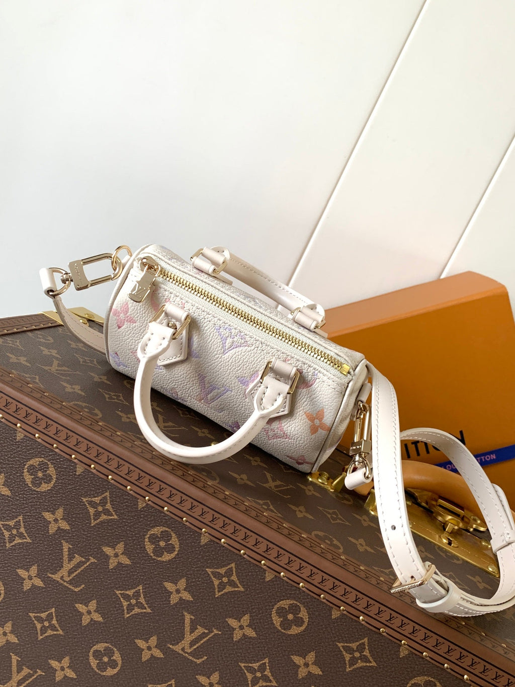 LV 25S NANO SPEEDY 16 IN BEIGE DREAM EMBOSSED TEXTURED CALFSKIN