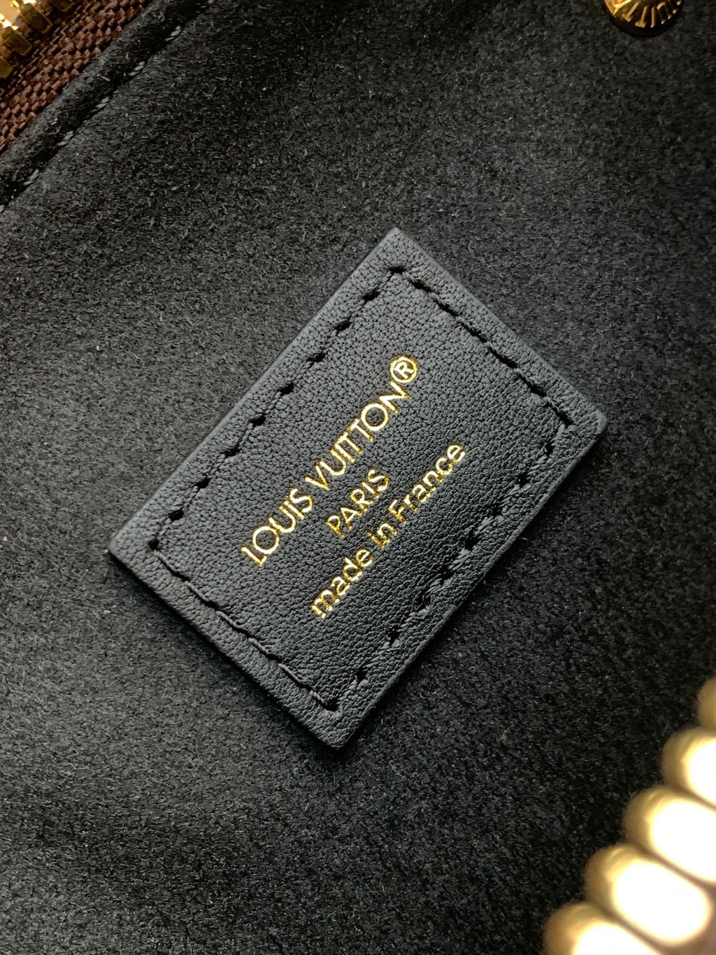 LV 25S SPEEDY TRUNK BAG 27 IN BROWN MONOGRAM COATED CANVAS AND BLACK CALFSKIN