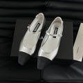 MARY JANE SILVER MIX BLACK CALFSKIN