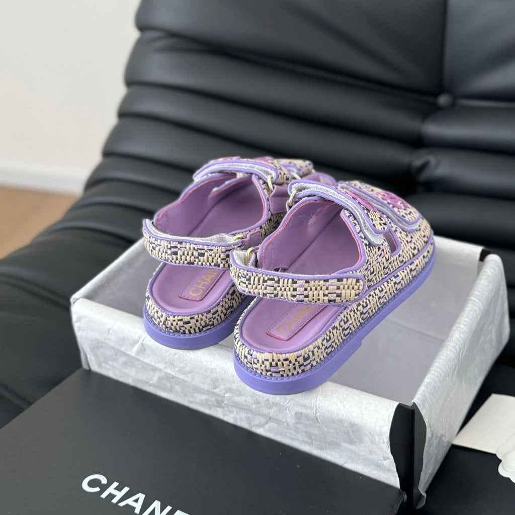 Dad Sandals Sheepskin  Heather Purple