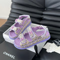 Dad Sandals Sheepskin  Heather Purple