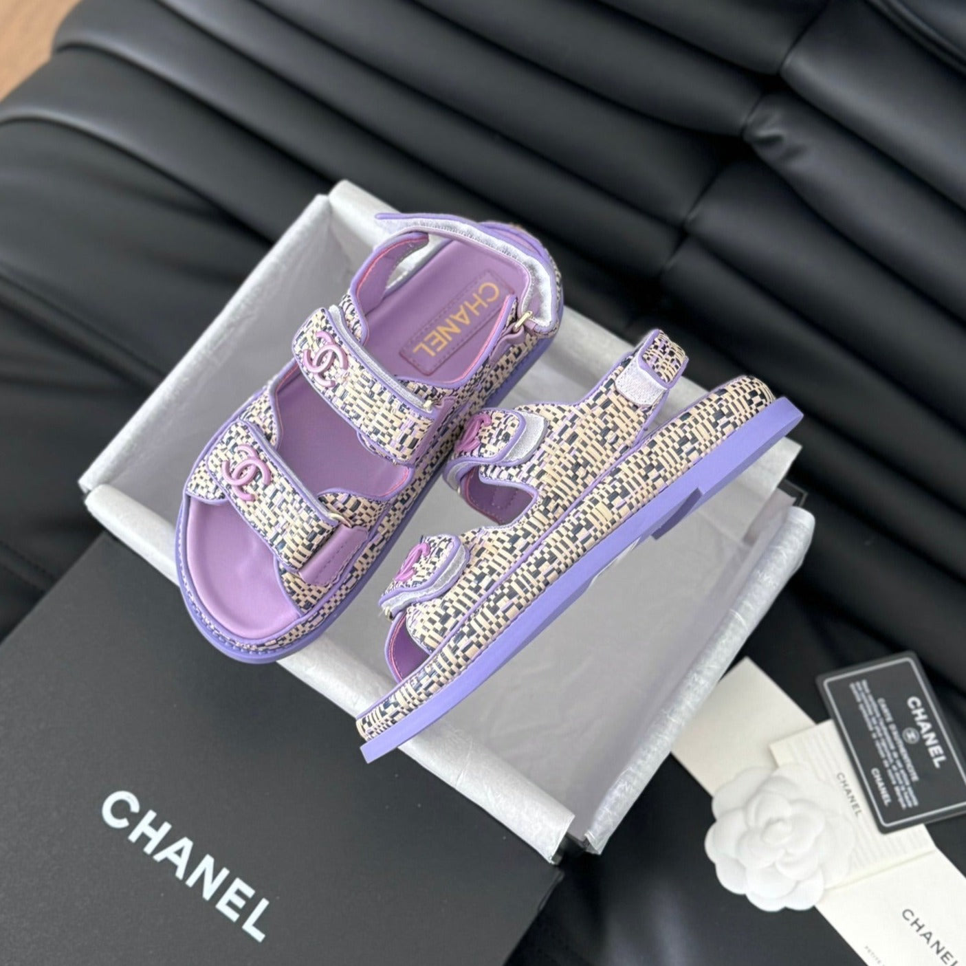 Dad Sandals Sheepskin  Heather Purple