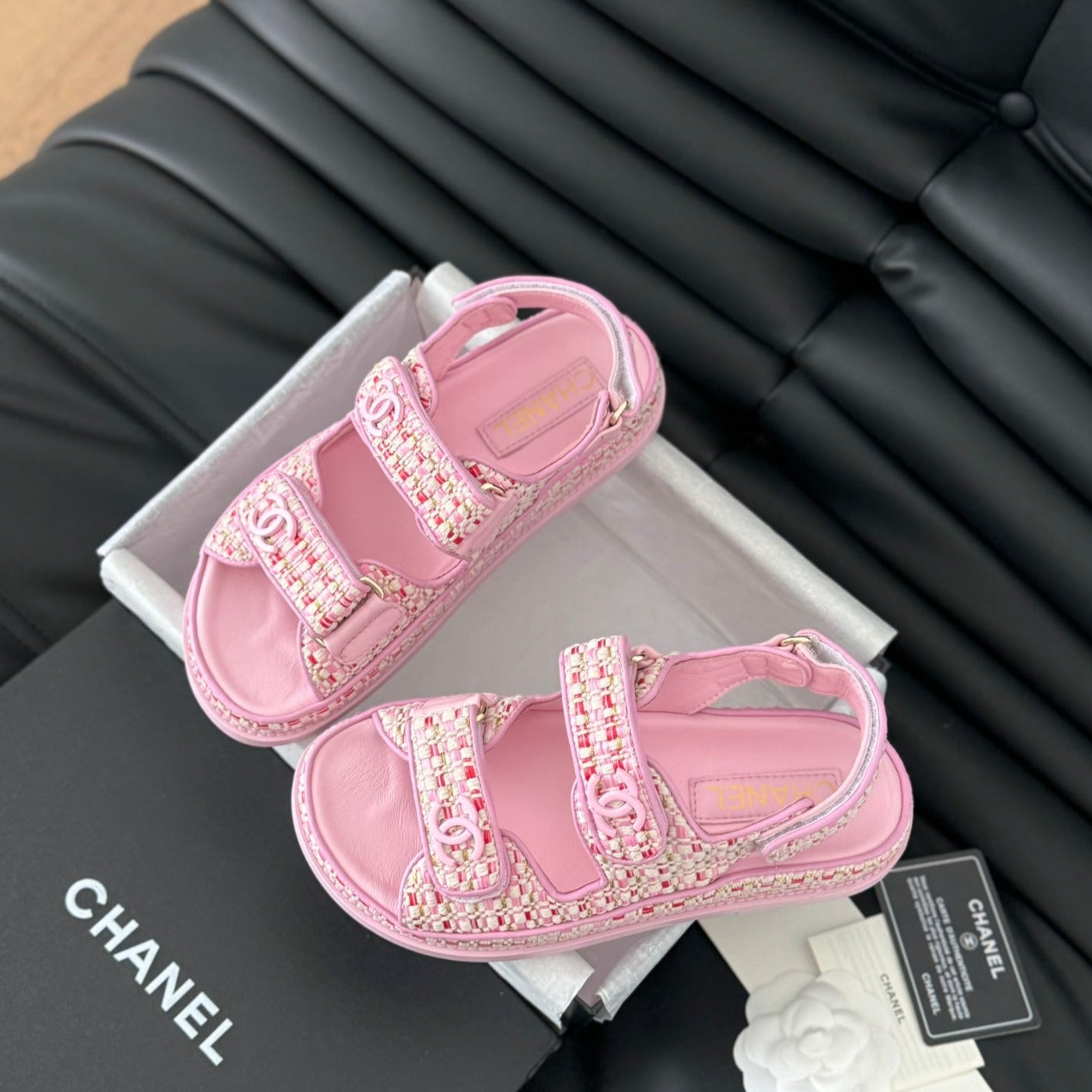 Dad Sandals Sheepskin Light Pink