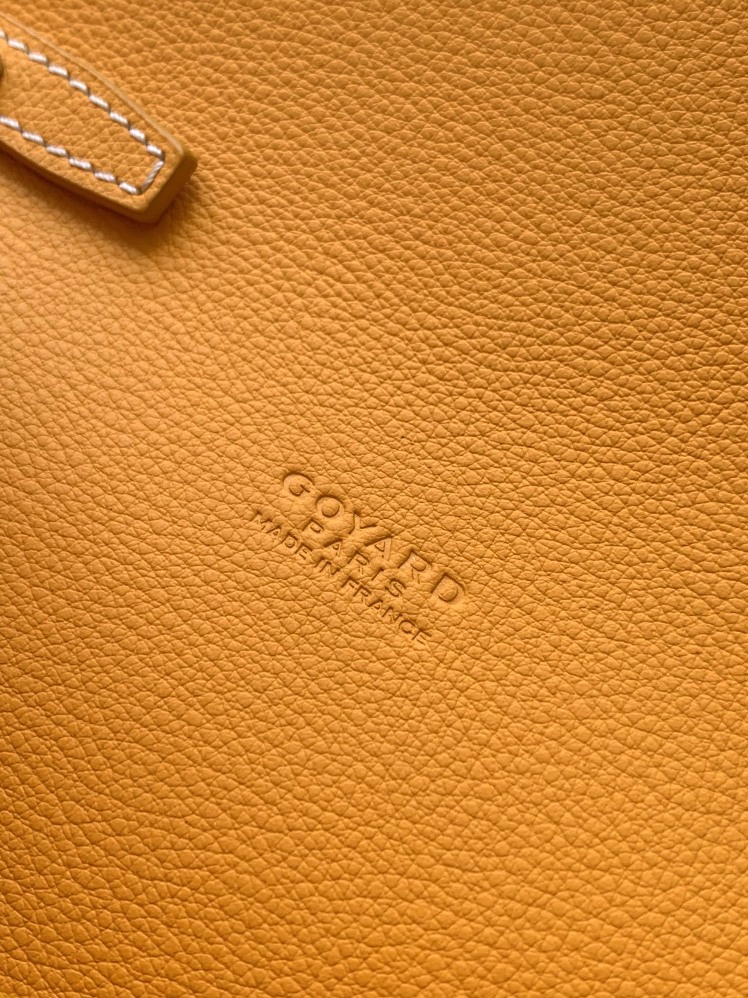 CHYPRE WALLET-POUCH 21 IN YELLOW GOYARDINE CANVAS AND CALFSKIN