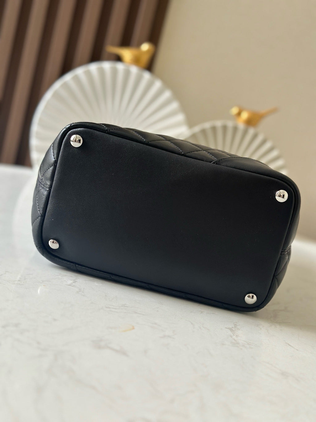 CHANEL 25S CAMBON LIGNE TOTE BAG 24 IN BLACK MIX WHITE CALFSKIN STYLE 1