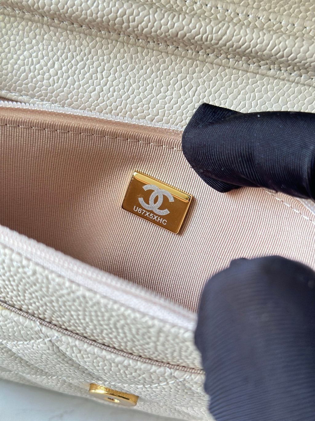 CHANEL 25S WALLET ON CHAIN 19 IN CREAM WHITE CAVIAR