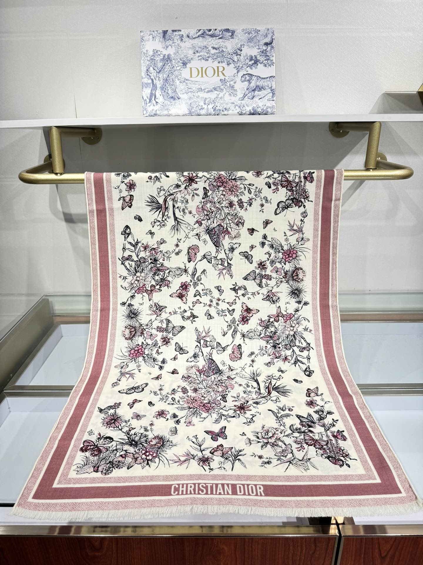 SCARF 180 CM IN COLORFUL CASHMERE AND SILK 408421