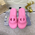 DIOR FLAT SLIDES 25S IN PINK TPU