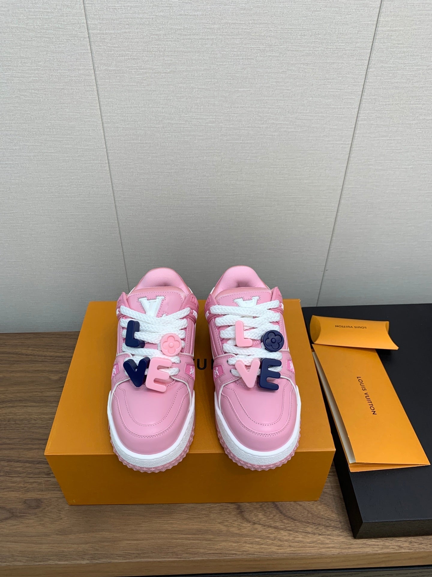 LV TRAINER IN LIGHT PINK CALFSKIN