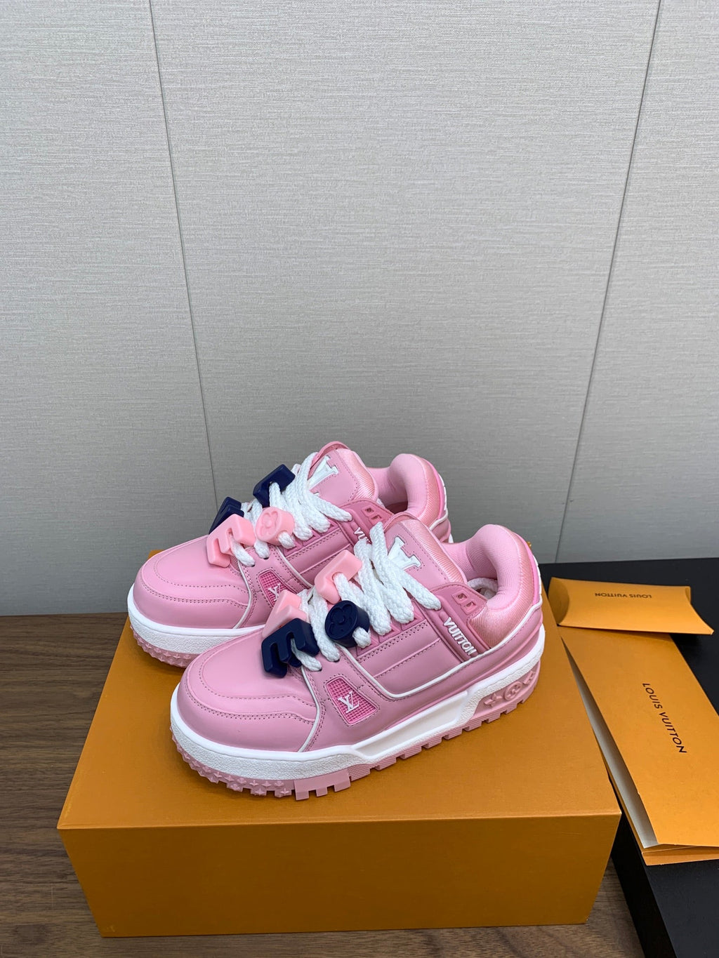 LV TRAINER IN LIGHT PINK CALFSKIN