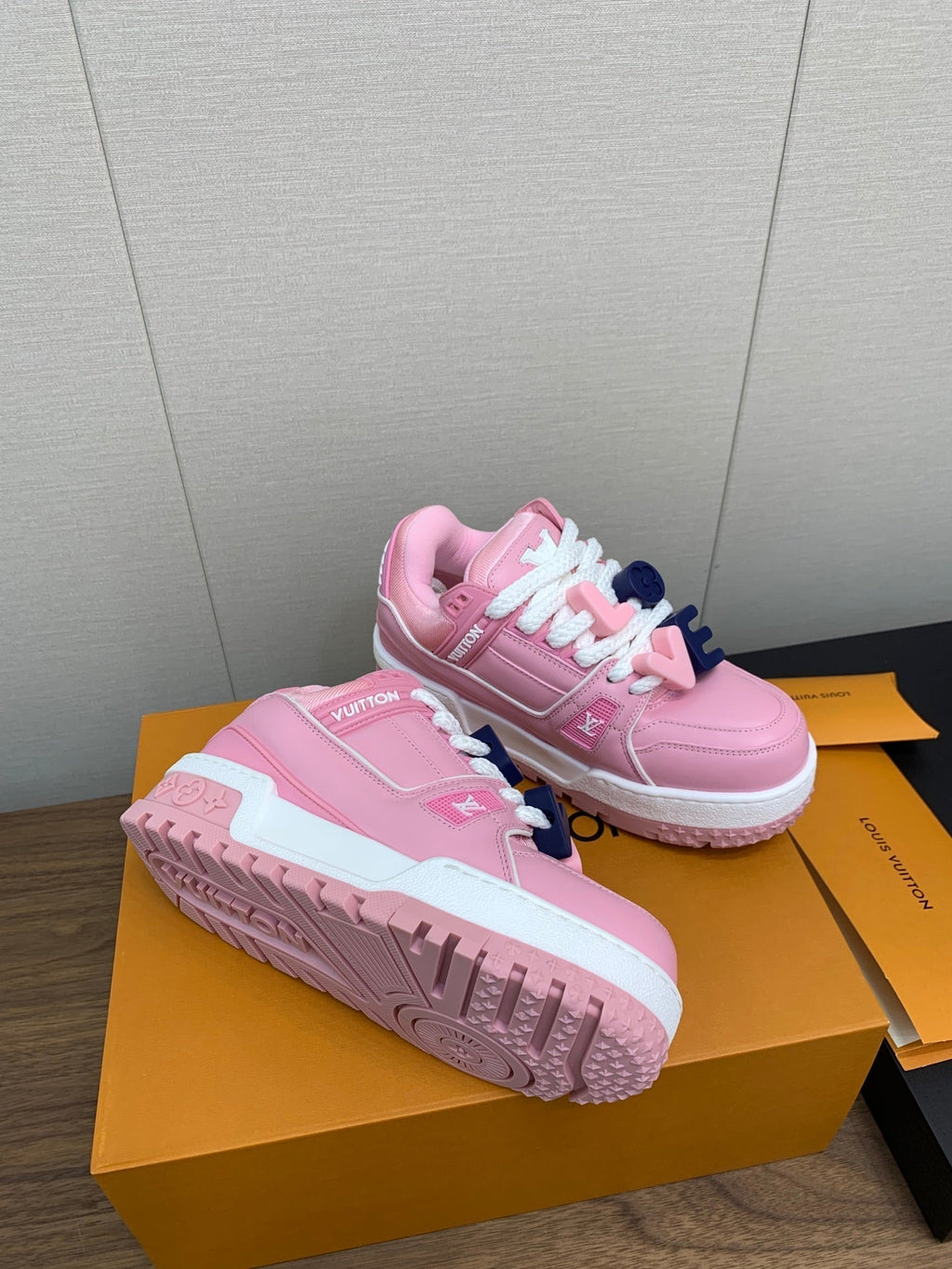 LV TRAINER IN LIGHT PINK CALFSKIN