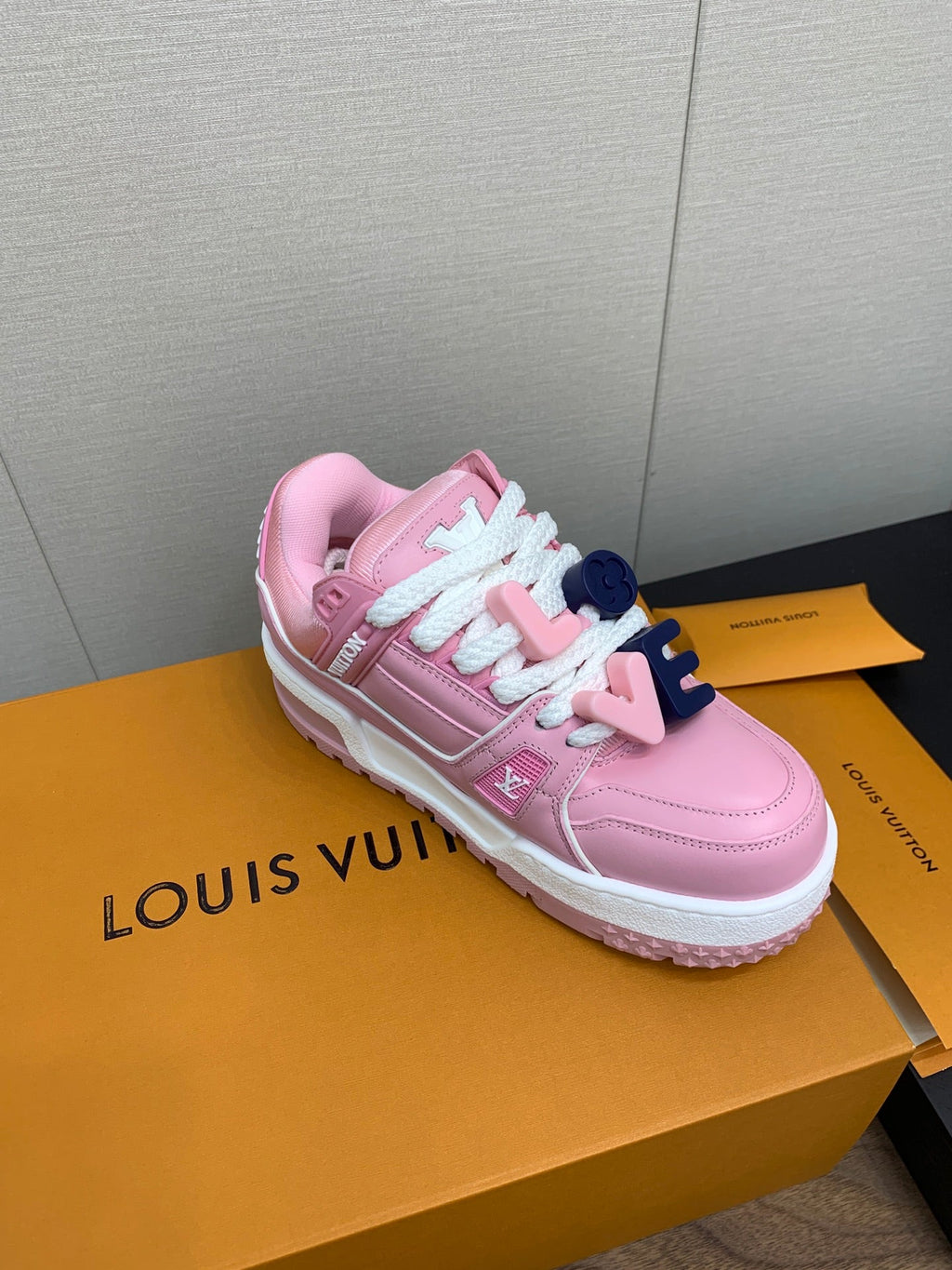 LV TRAINER IN LIGHT PINK CALFSKIN