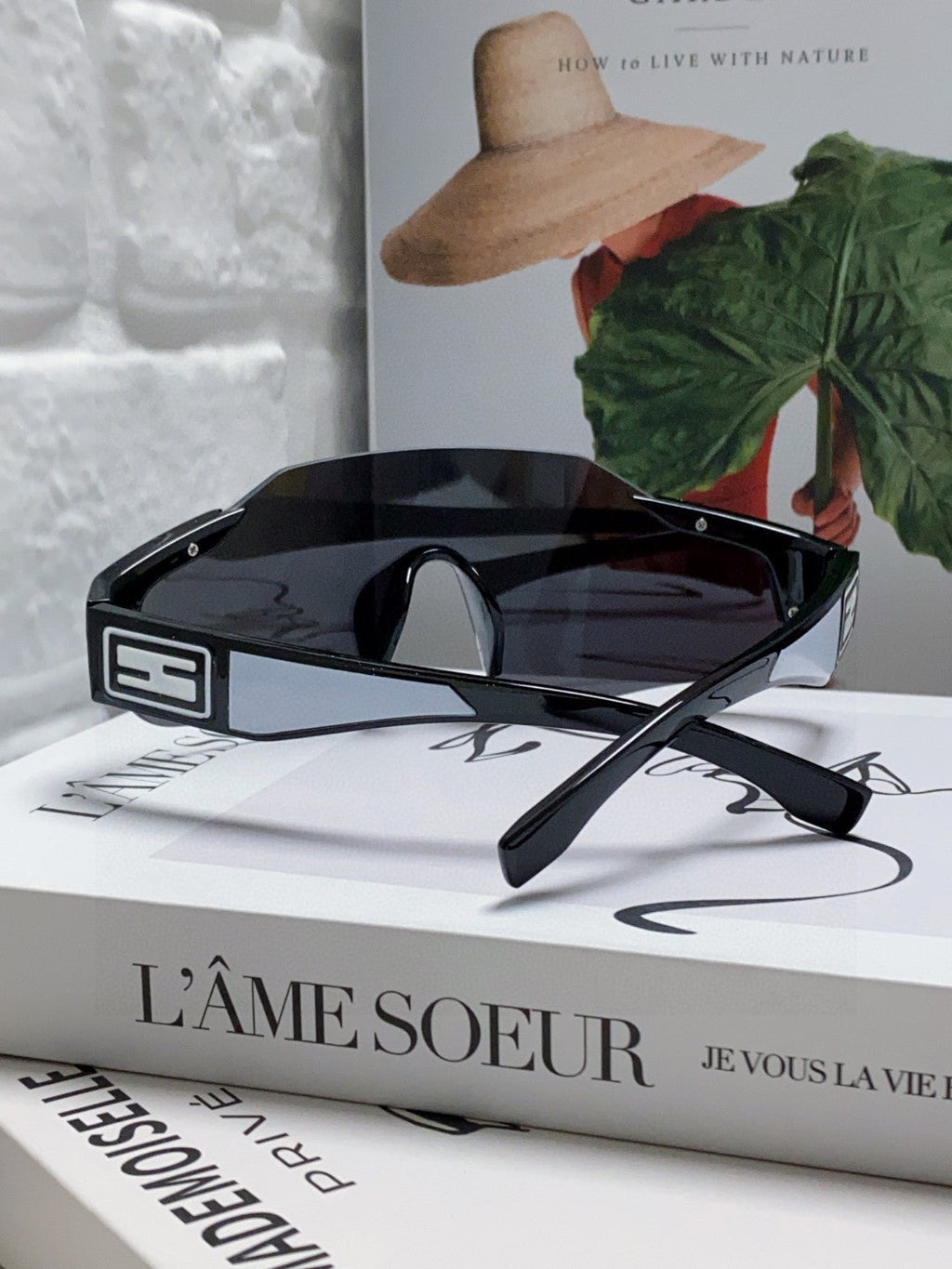 FF SQUARED VISOR FRAME SUNGLASSES 557144 IN ACETATE