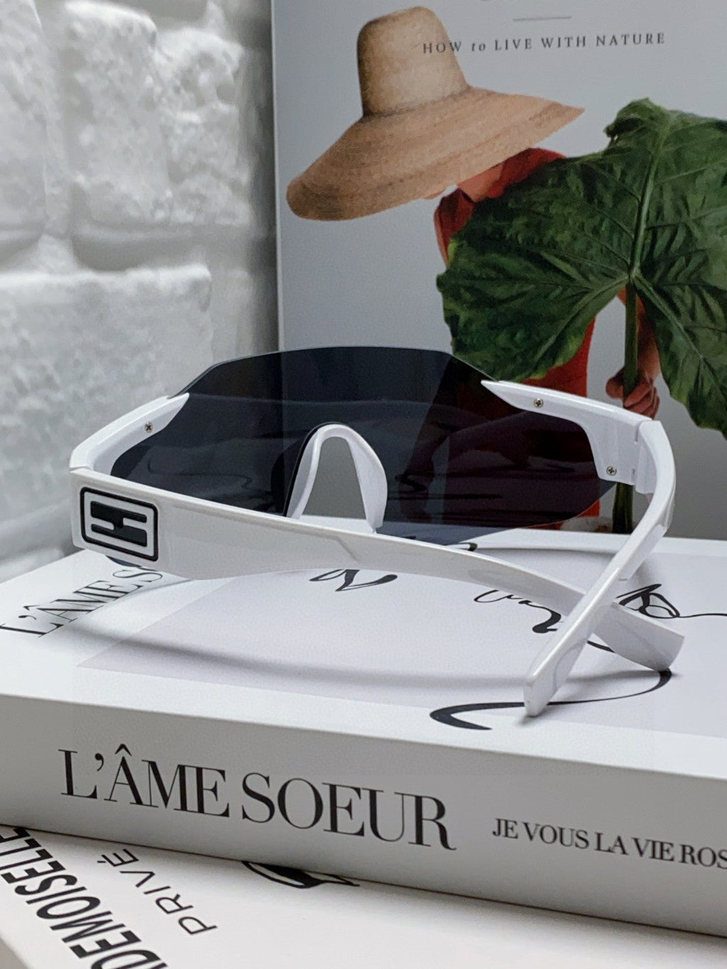 FF SQUARED VISOR FRAME SUNGLASSES 557144 IN ACETATE