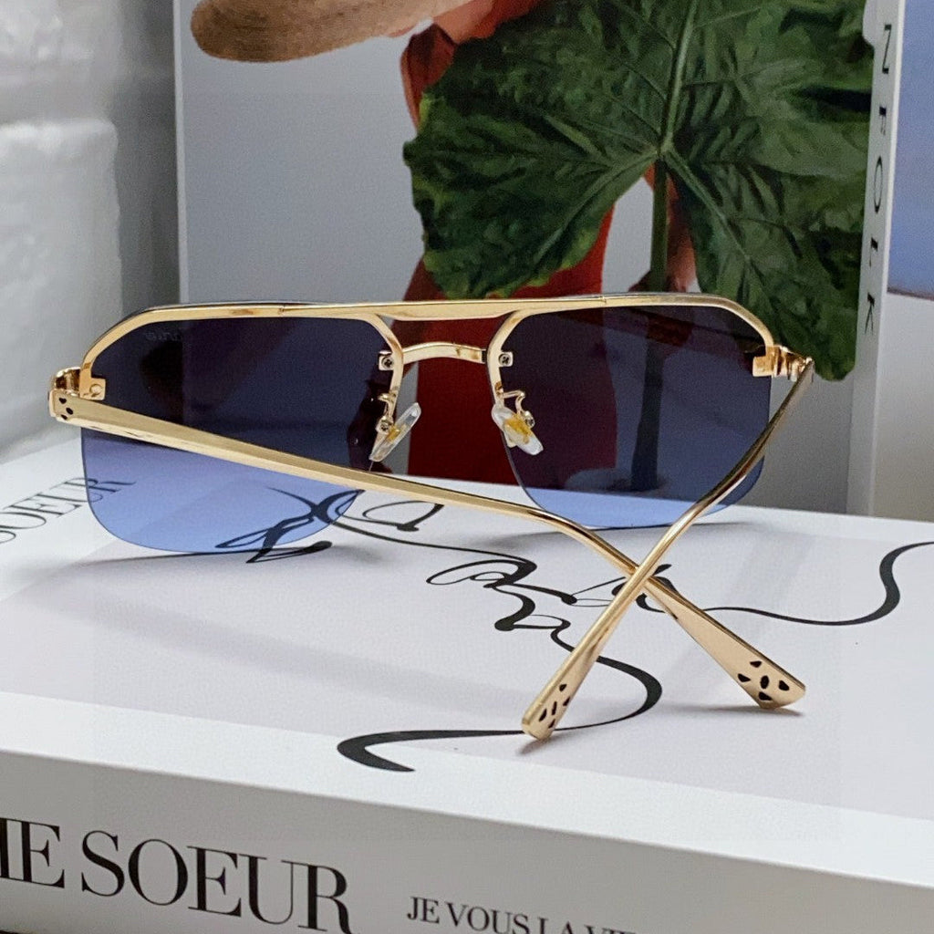 PANTHÈRE RIMLESS RECTANGULAR FRAME SUNGLASSES 543546 IN METAL