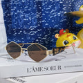 LOGO SUNGLASSES 560865 IN HAVANA ACETATE GOLD METAL BROWN LENS