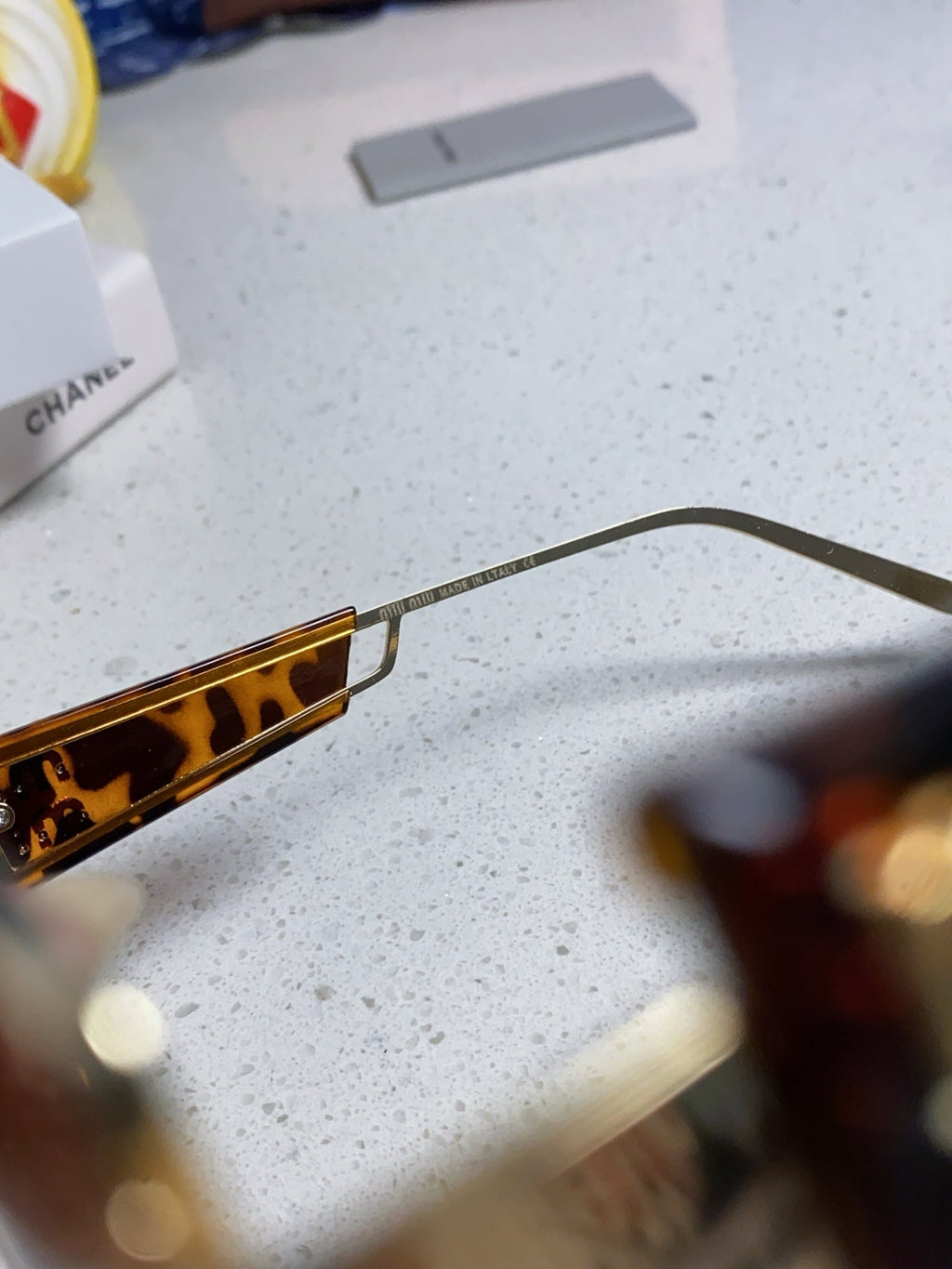 LOGO SUNGLASSES 560865 IN HAVANA ACETATE GOLD METAL BROWN LENS