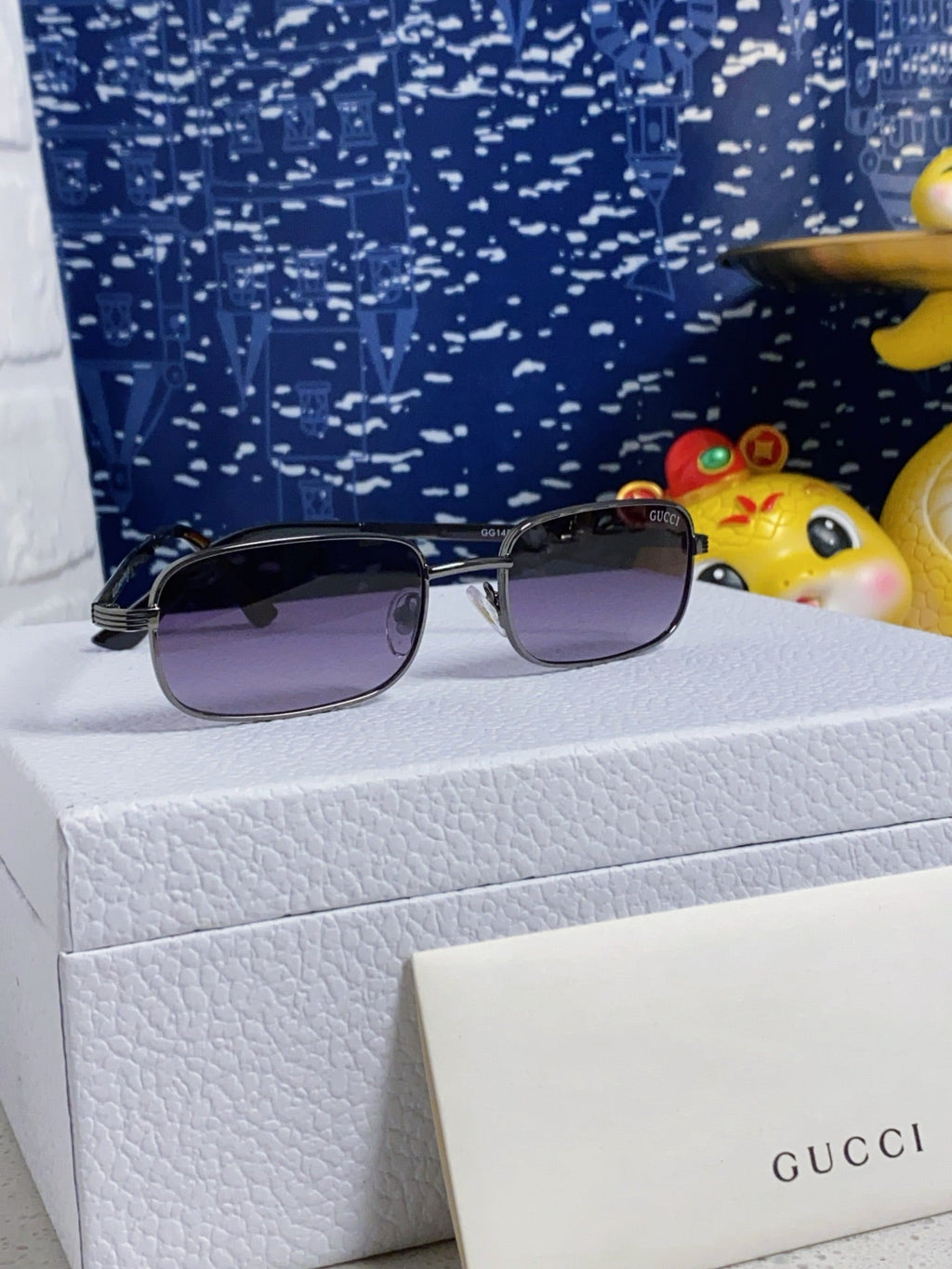 RECTANGULAR FRAME SUNGLASSES GG1457S IN METAL