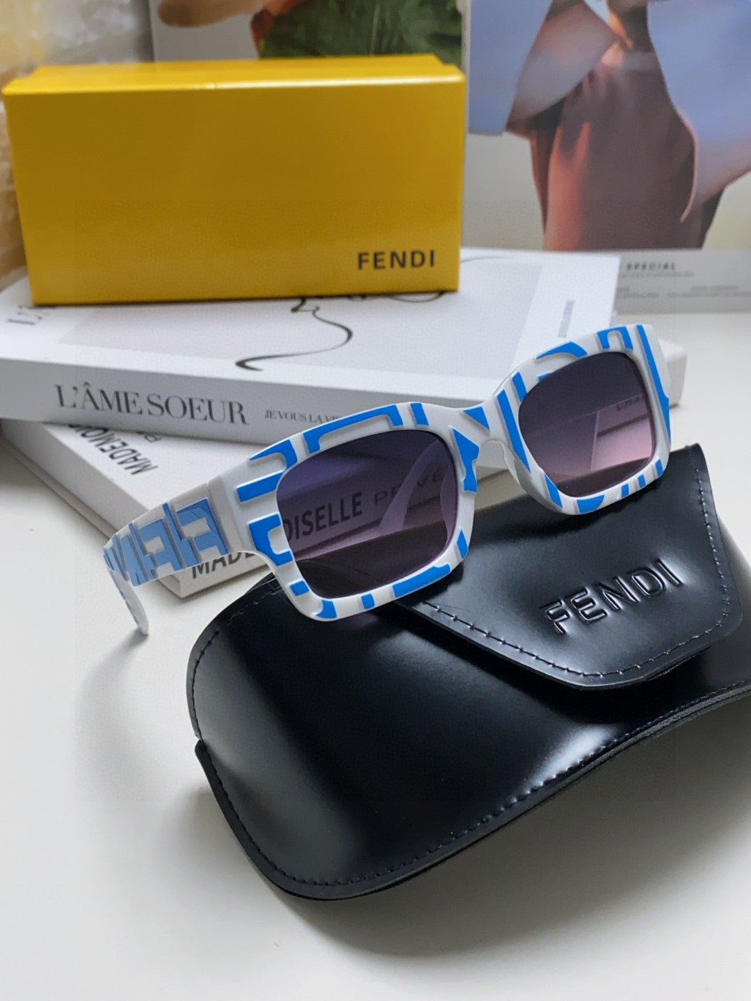 ROMA EMBOSSED RECTANGULAR FRAME SUNGLASSES 527221 IN ACETATE