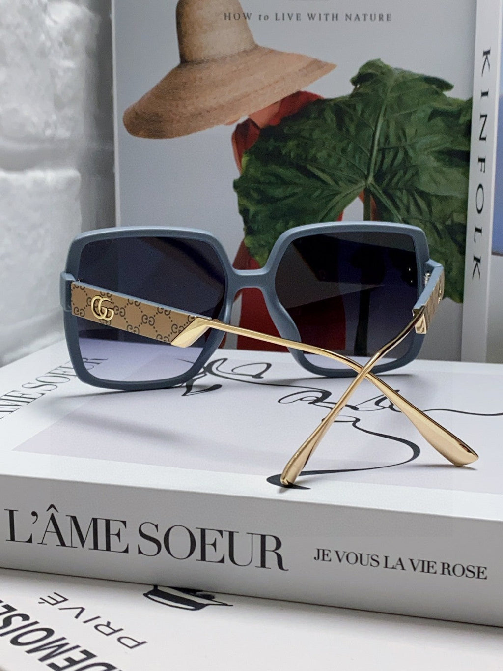 SQUARE FRAME SUNGLASSES  567447 IN ACETATE