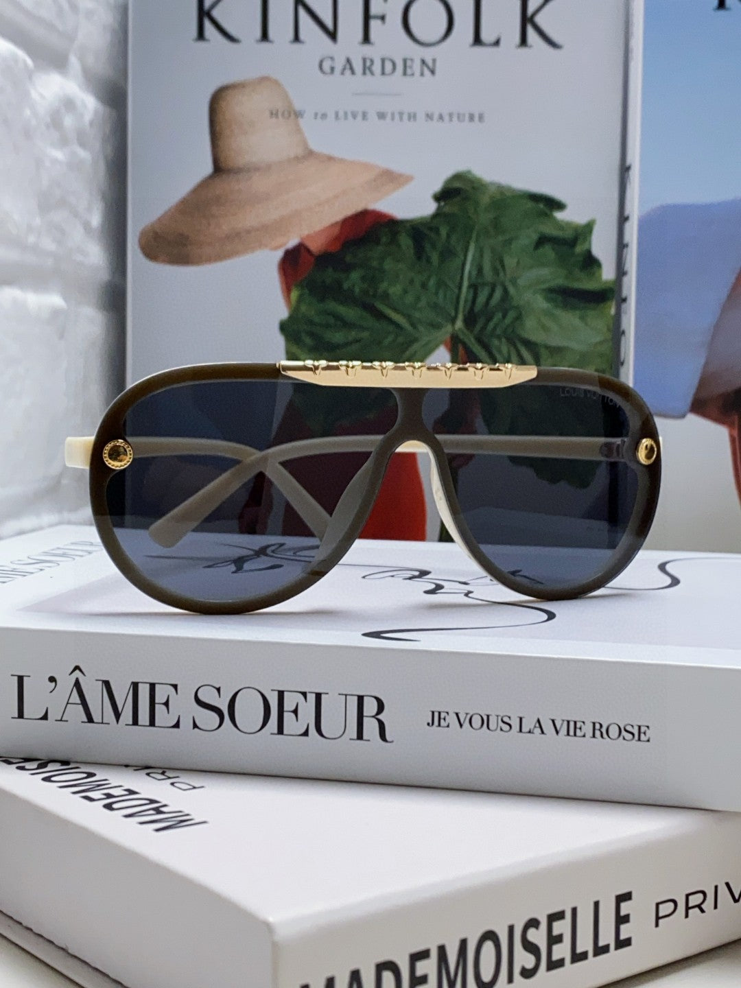 BLACKWOOD SUNGLASSES 567458 IN IVORY ACETATE GOLD METAL