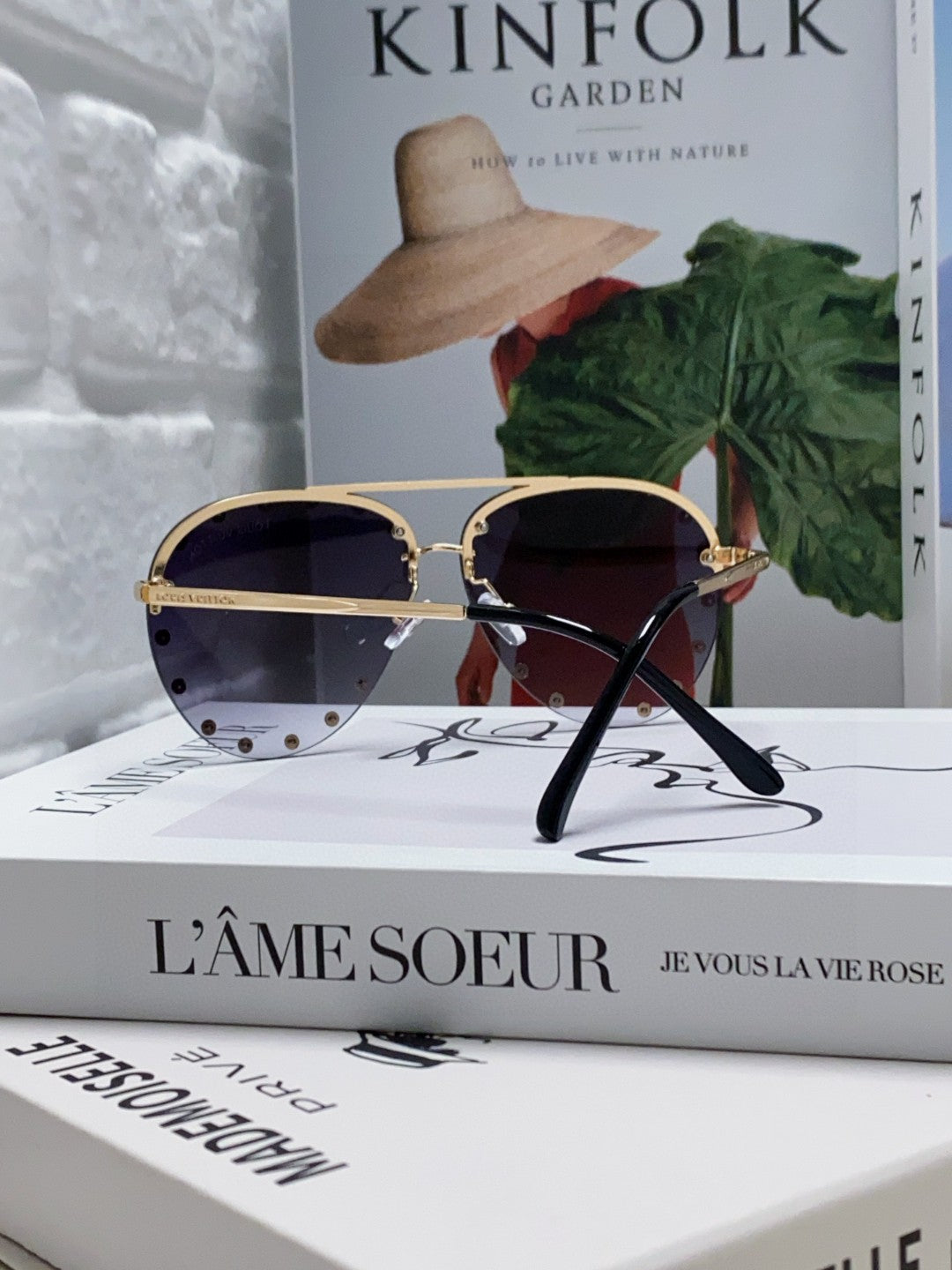 PARTY PILOT SUNGLASSES 567465 IN GOLD METAL GREY SMOKE LENSES