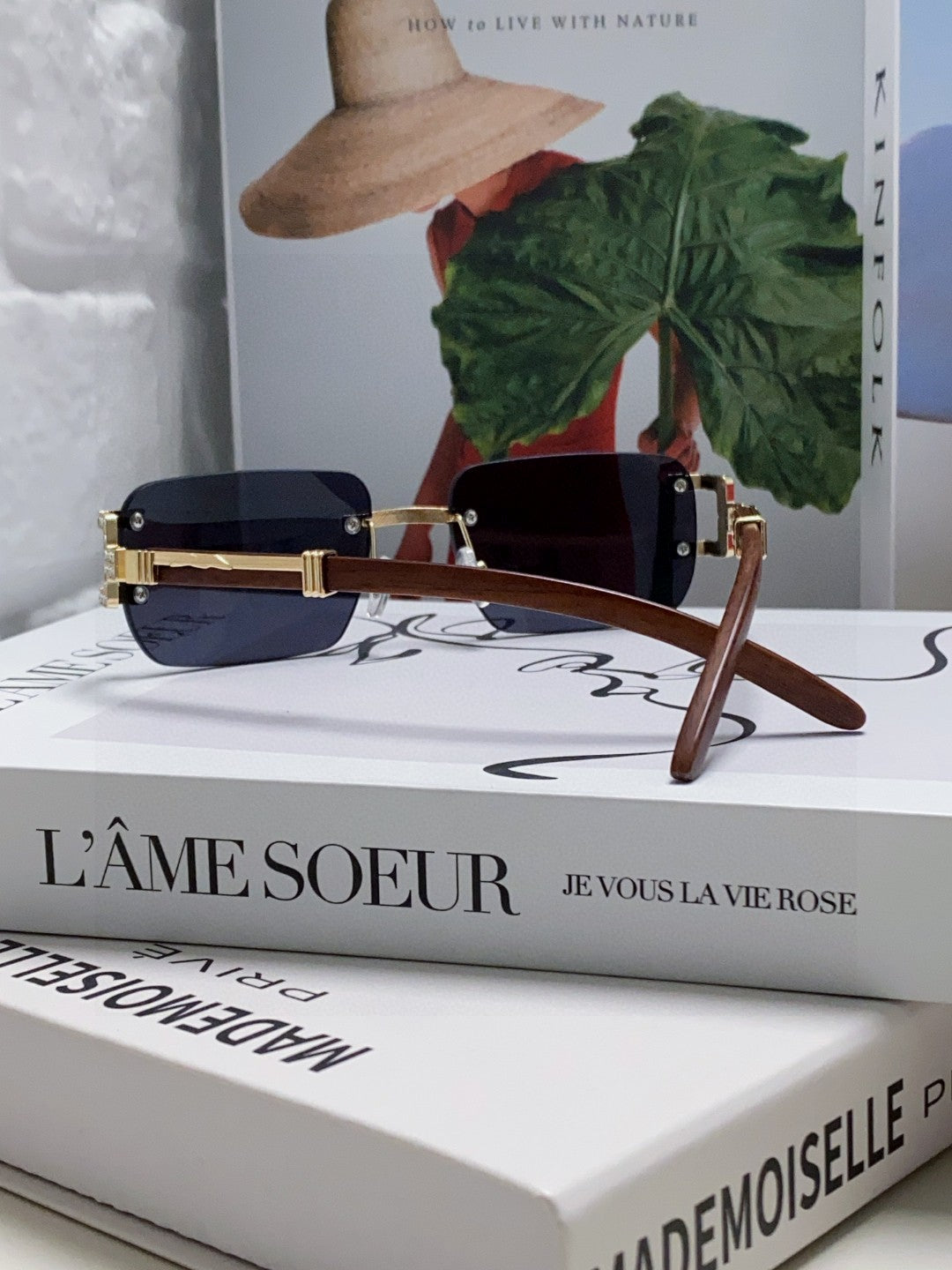 CRYSTAL STUDDED C DE RECTANGULAR FRAME SUNGLASSES 533159 IN METAL