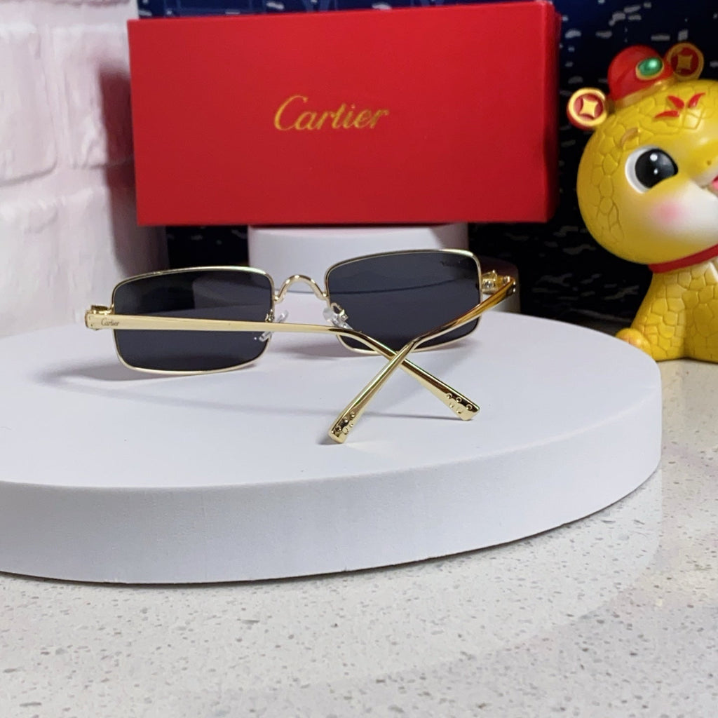 PANTHÈRE RECTANGULAR FRAME SUNGLASSES CT0473S IN METAL