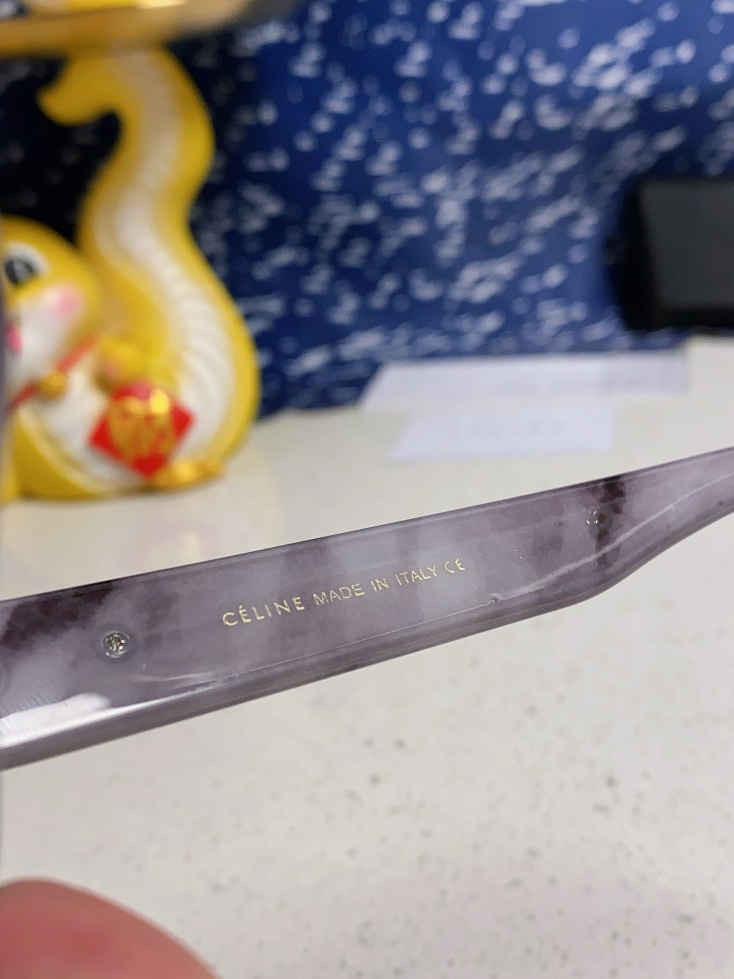 TRIOMPHE SUNGLASS 566217 IN MARBLED EFFECT ACETATE