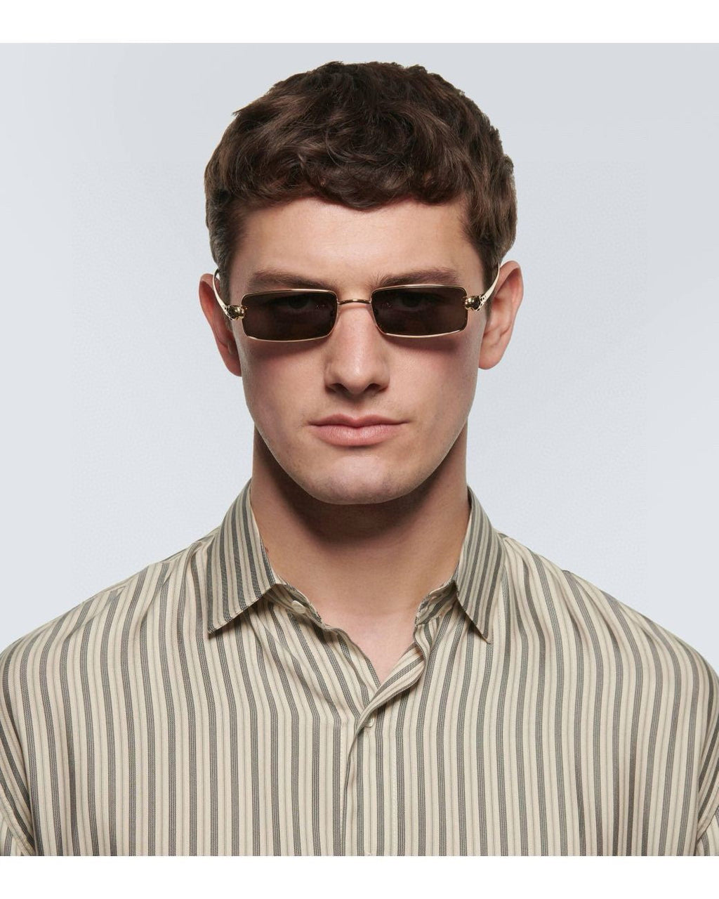 PANTHÈRE RECTANGULAR FRAME SUNGLASSES CT0473S IN METAL