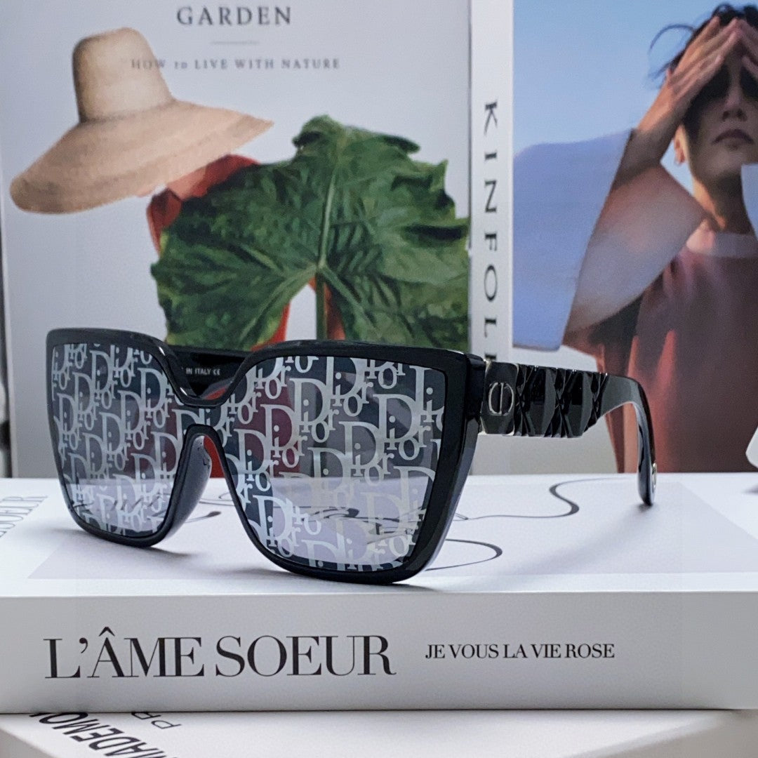 LADY 95.22 S2F SUNGLASS 571583 IN BLACK ACETATE OBLIQUE MASK