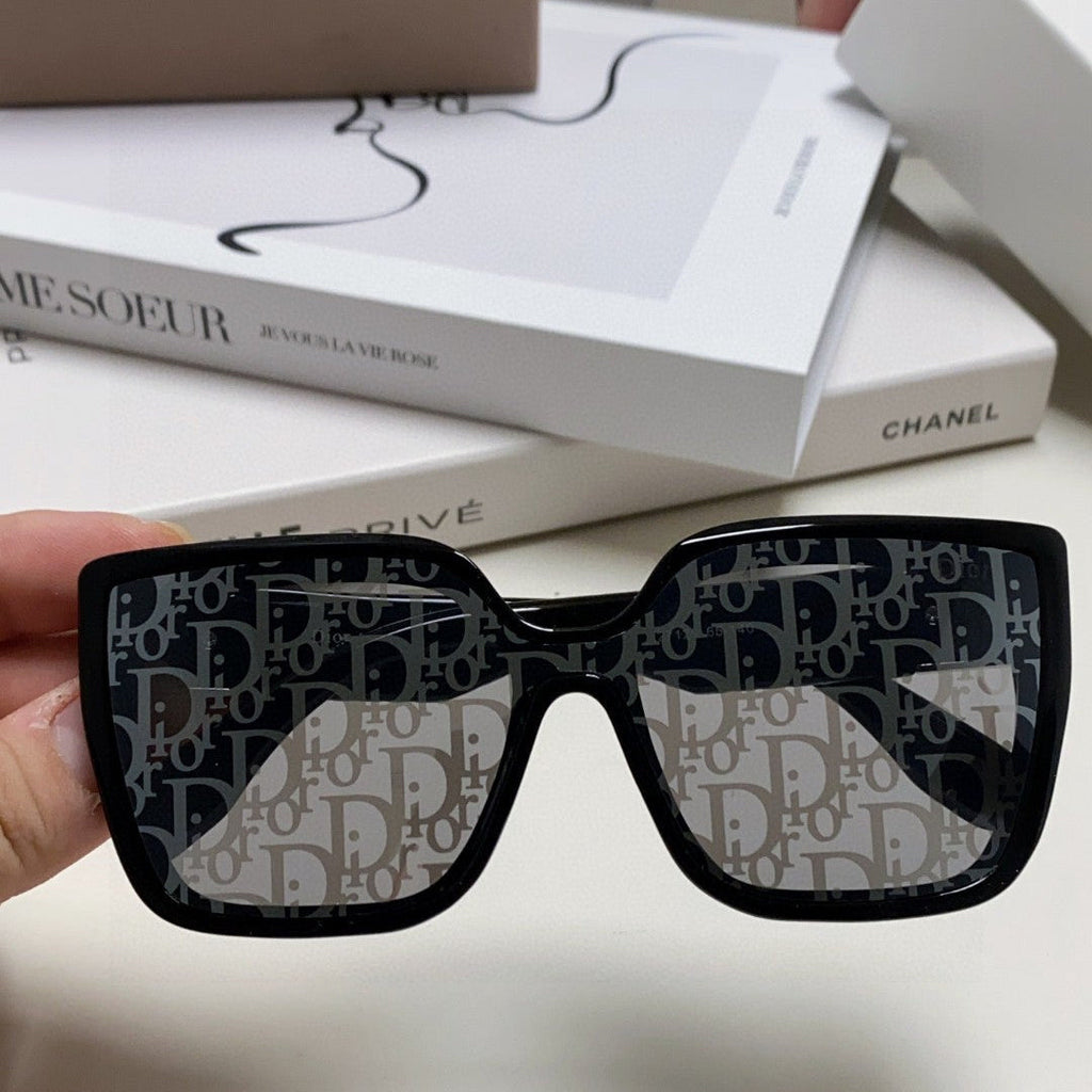 LADY 95.22 S2F SUNGLASS 571583 IN BLACK ACETATE OBLIQUE MASK