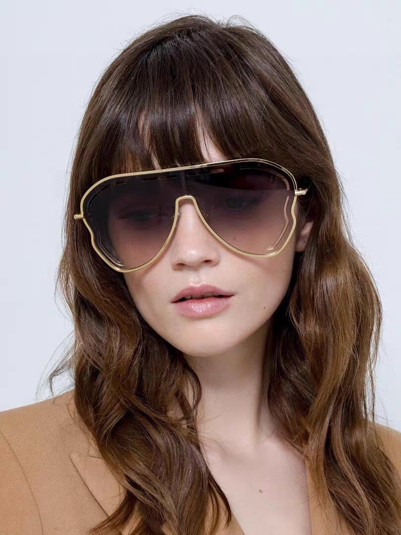 RUNWAY SUNGLASSES 571639 IN GOLD METAL GREY SMOKE LENSES