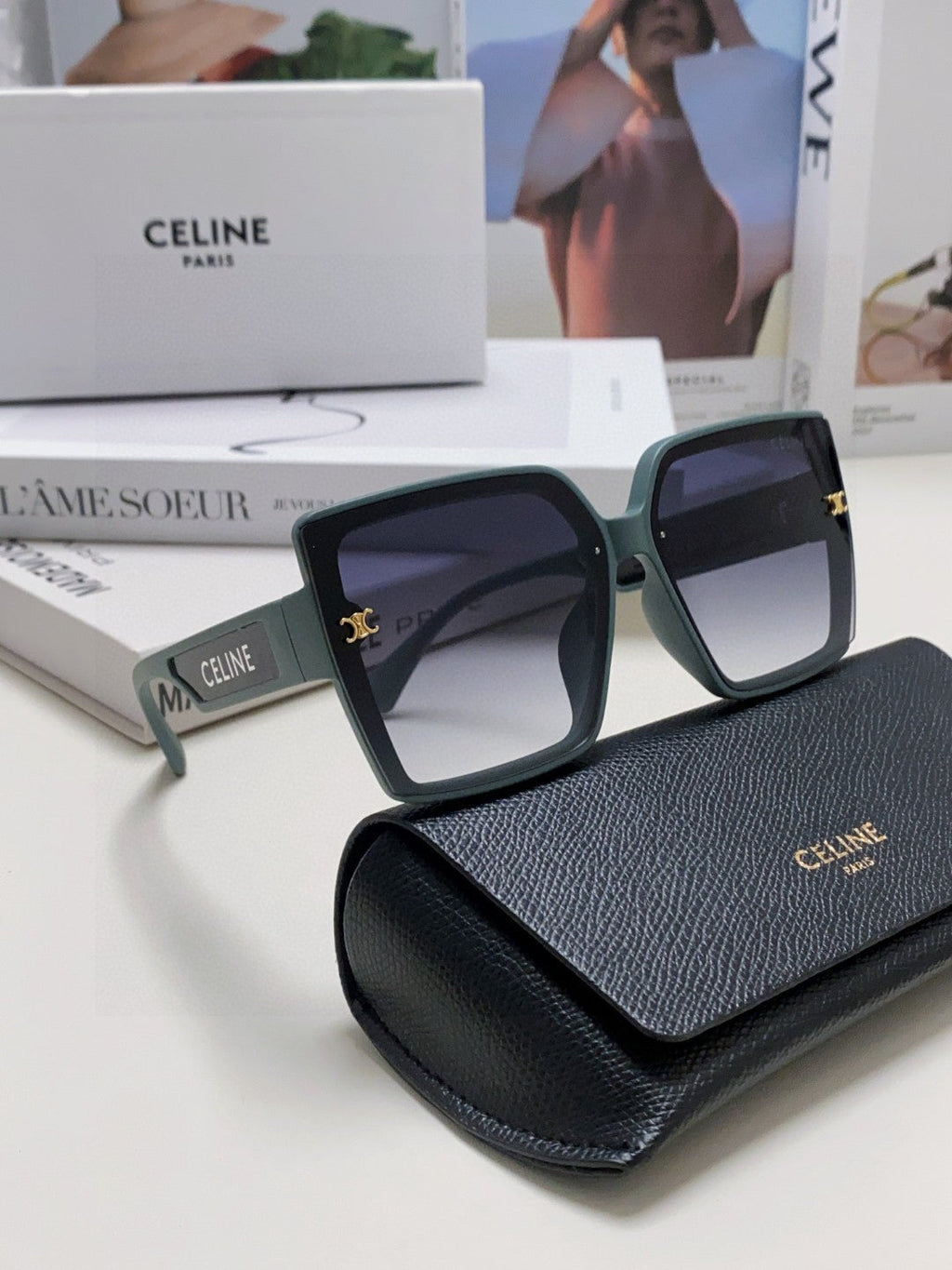 TRIOMPHE SUNGLASSES 573253 IN BABY BLUE ACETATE