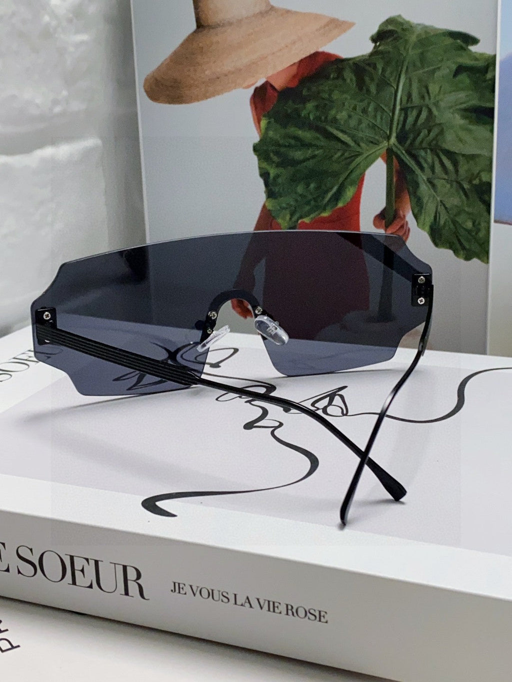 ANGULAR VISOR SUNGLASSES 575795 IN METAL