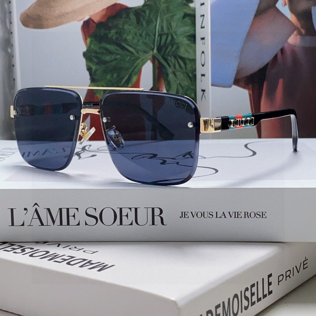 RECTANGULAR FRAME SUNGLASSES 576873 IN METAL