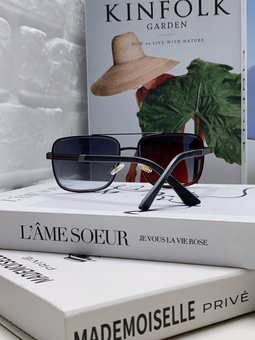 SQUARE FRAME SUNGLASSES 576880 IN METAL