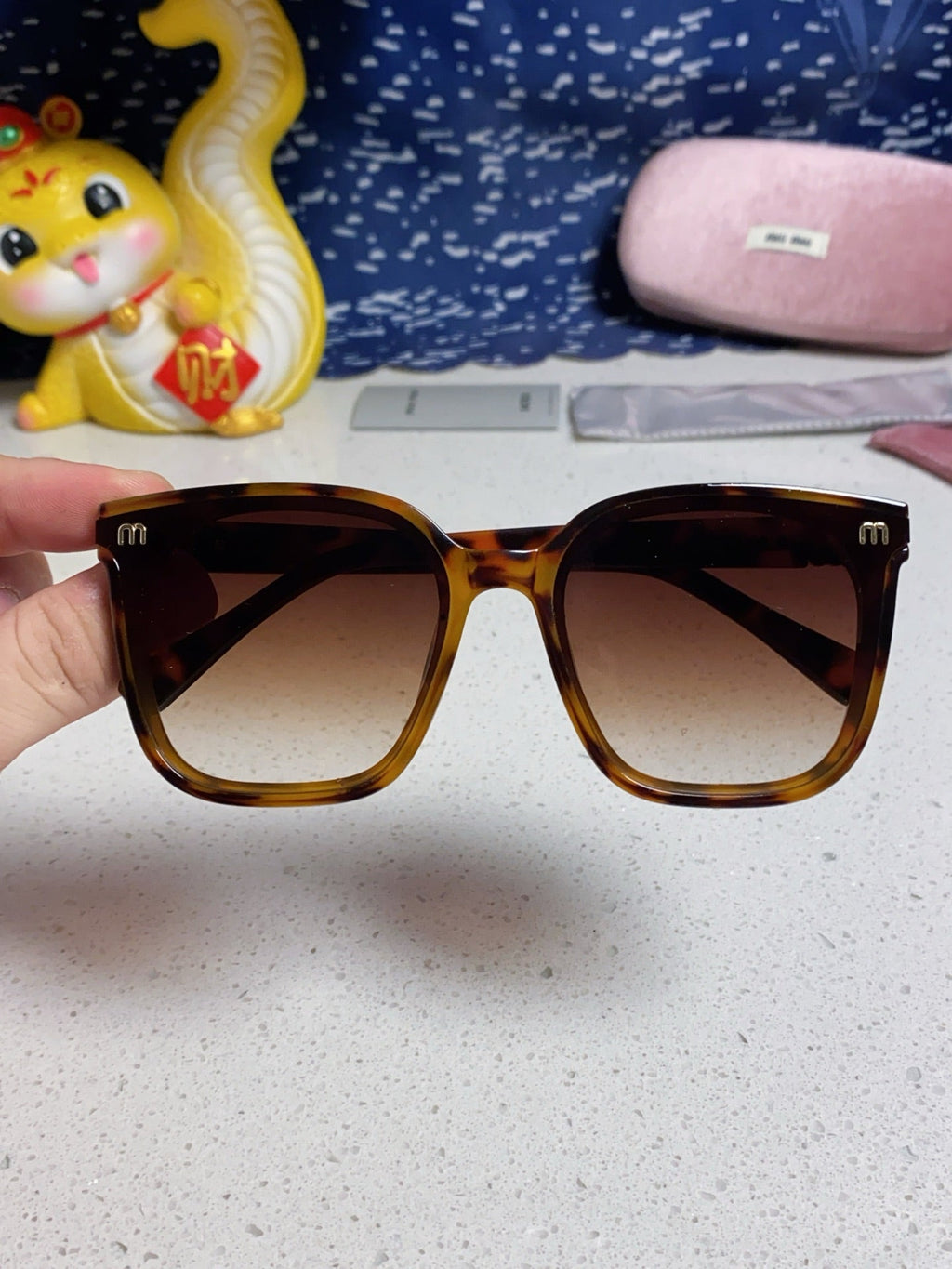 GLIMPSE SQUARE SUNGLASSES 554614 IN HAVANA ACETATE