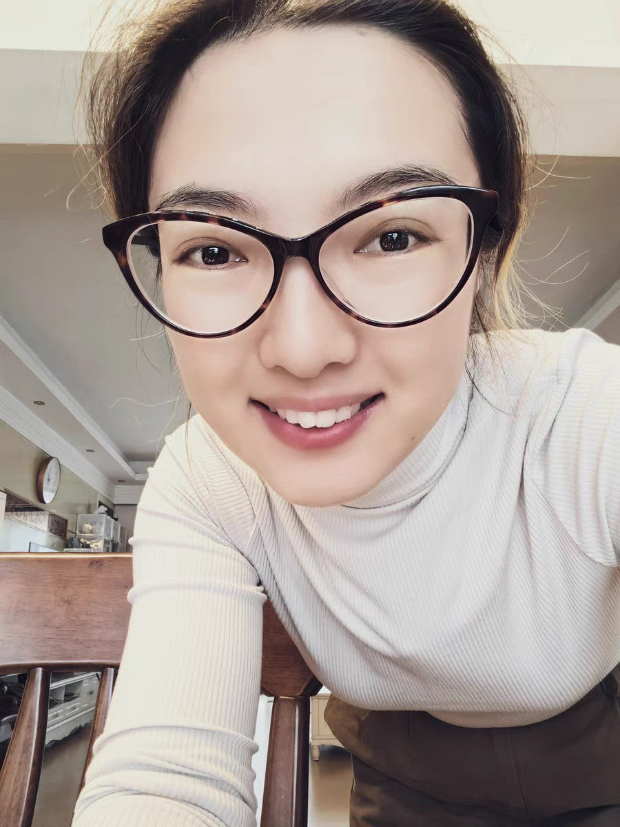 CAT EYE SUNGLASSES CH3393 IN HAVANA ACETATE CLEAR LENSES