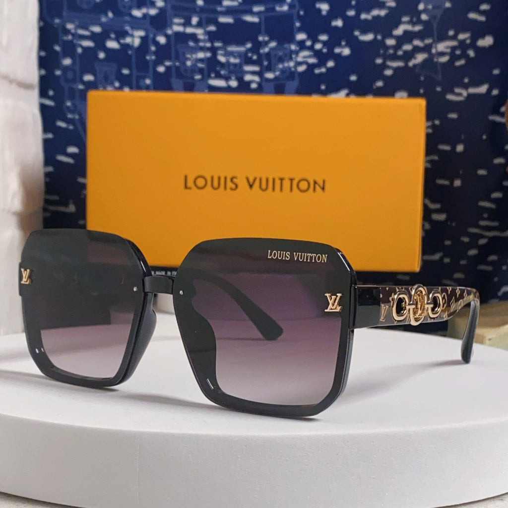 SQUARE SUNGLASSES 573320 IN BROWN ACETATE BLACK SMOKE LENS