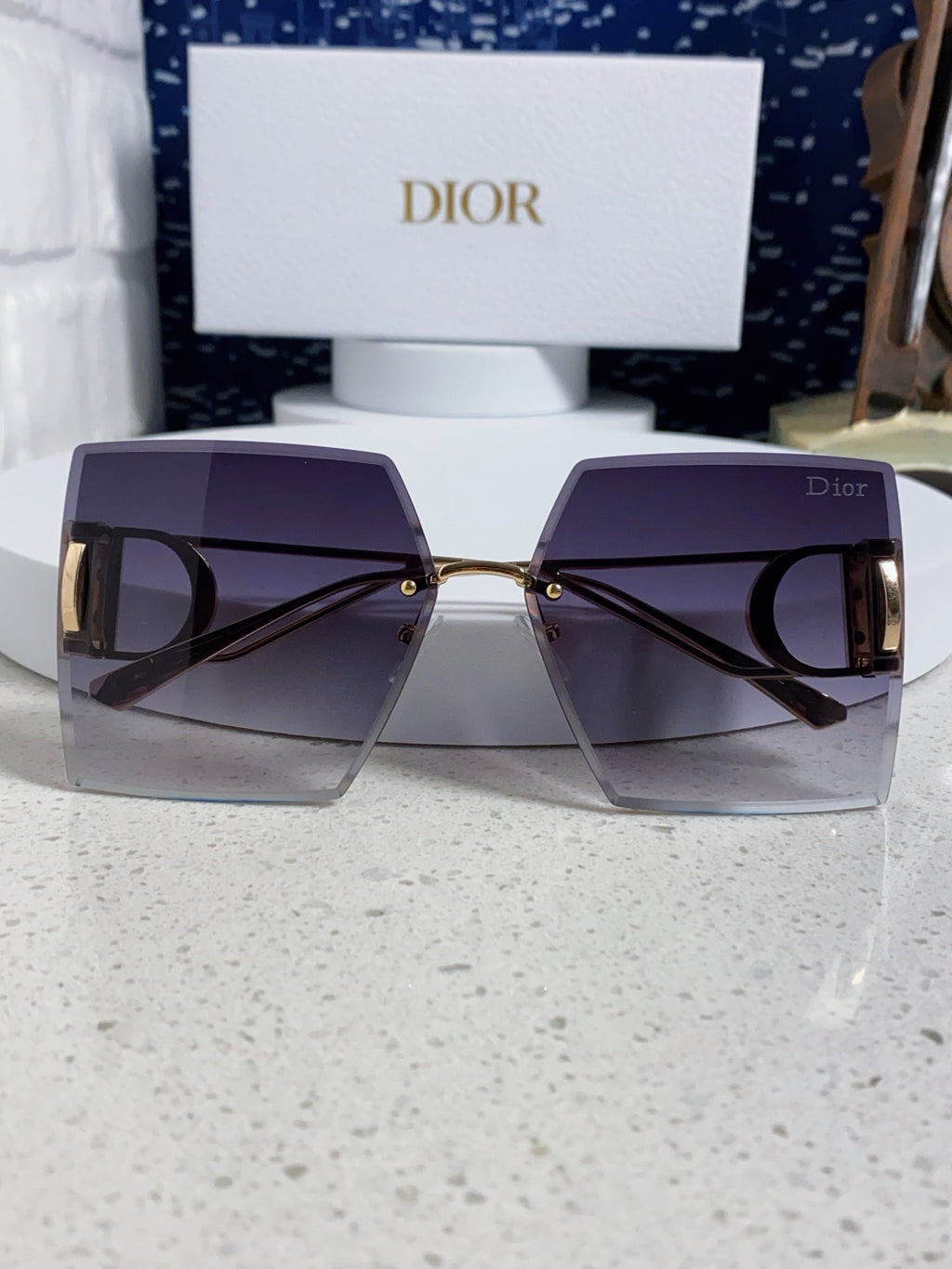 30MONTAIGNE S7U SUNGLASS 578109 IN GOLD METAL GREY SMOKE LENSES