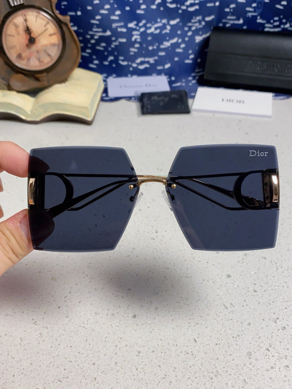 30MONTAIGNE S7U SUNGLASS 578110 IN GOLD METAL GREY LENSES