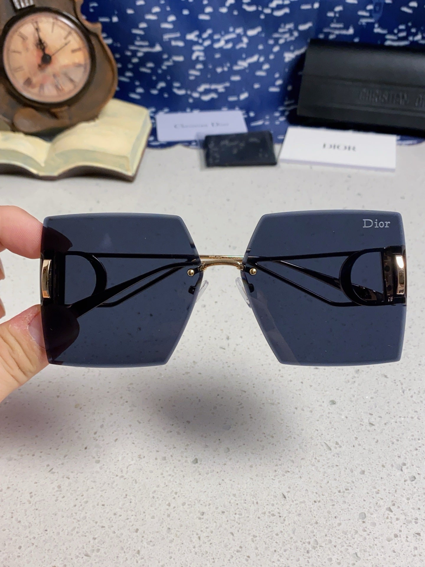 30MONTAIGNE S7U SUNGLASS 578110 IN GOLD METAL GREY LENSES