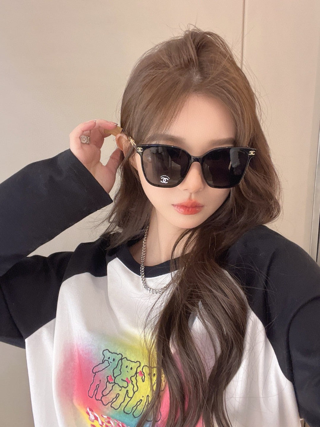 SQUARE SUNGLASSES 632033 IN BLACK ACETATE BLACK LENSES