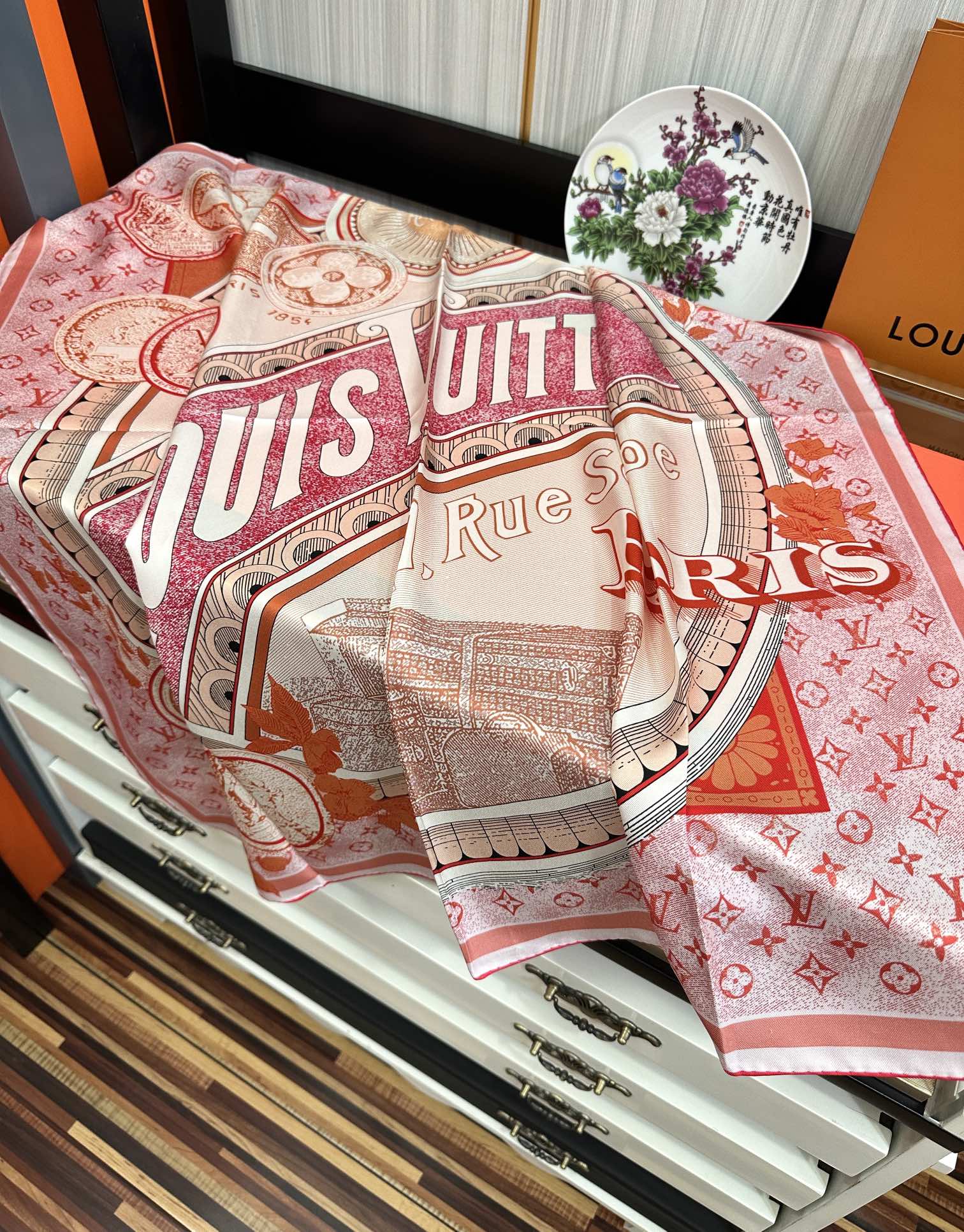 SQUARE SILK SCARF MALLES MERVEILLEUSES 90 CM PINK 399996