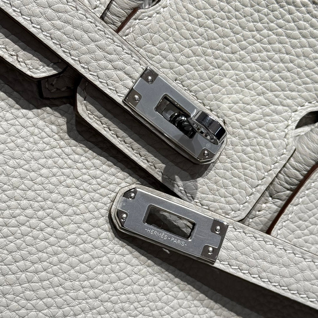 HM BIRKIN 25CM IN CREAM TOGO LEATHER SILVER HARDWARE