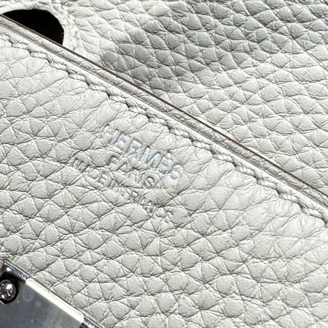 HM BIRKIN 25CM IN CREAM TOGO LEATHER SILVER HARDWARE