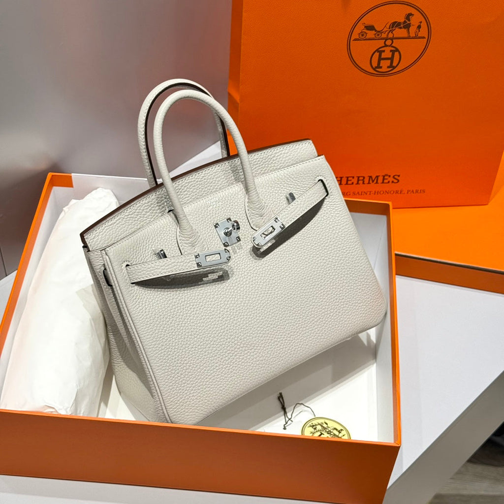 HM BIRKIN 25CM IN CREAM TOGO LEATHER SILVER HARDWARE